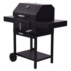 Giantex Outdoor Charcoal BBQ Grill Backyard Barbecue Cooking Smoker Deck Patio w/Casters