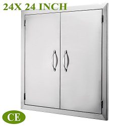 Mophorn Double Wall BBQ Access Door 24″Width x 24″ Height BBQ Island Door w/ Brushed ...