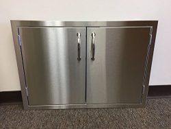 All Stainless Steel 30″ Double Access BBQ Door with Liner