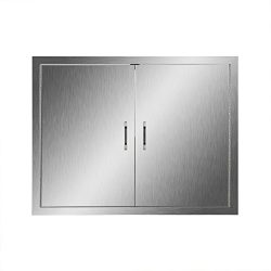 CO-Z Stainless Steel BBQ Access Door, 31″ x 24″ 304 SS Double Doors for Commercial B ...