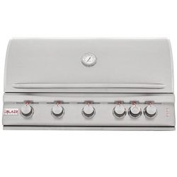 Blaze LTE 40-Inch 5-Burner Built-In Natural Gas Grill With Rear Infrared Burner & Grill Ligh ...