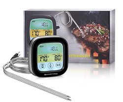 SMARTRO Meat Thermometer Instant Read Food Thermometer Digital Cooking Thermometer with Timer Al ...