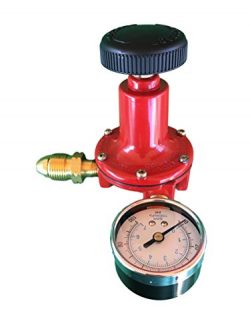 Propane LP Gas Adjustable 0 – 100psi High Pressure Regulator POL Connector and Gauge Marsh ...