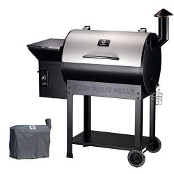 Z GRILLS Pellet Grill and Outdoor Smoker New Model with Stainless Steel Lid (Patio Cover Gift)